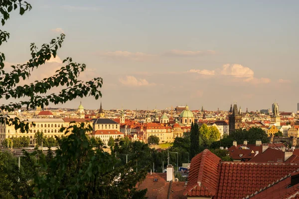Vista Praga Atardecer — Foto de Stock