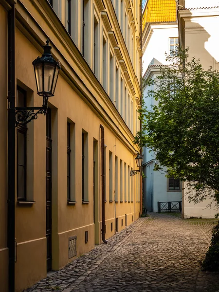 Пустые Булыжники Историческом Районе Старого Города Праги — стоковое фото