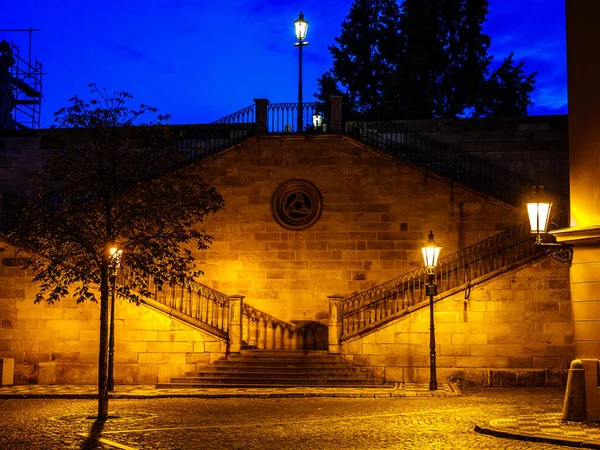 Schody Karlův Most Kampy Praze — Stock fotografie