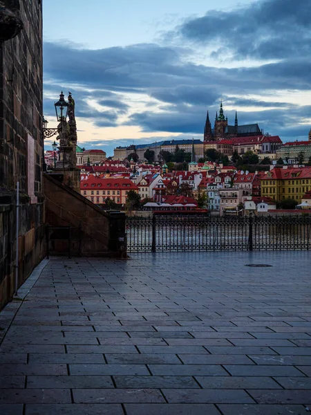 Vista Sul Castello Praga Dal Ponte Carlo — Foto Stock