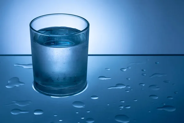 Vaso Agua Superficie Húmeda — Foto de Stock