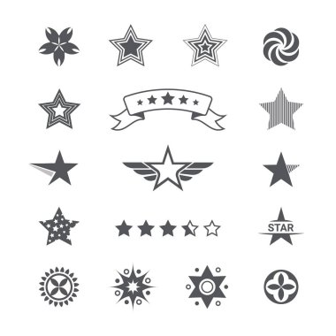 Yıldız kutsal kişilerin resmi ve logoları koleksiyonu. Büyük yıldız kümesi