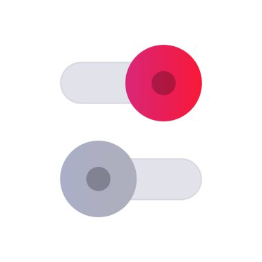 Ve kırmızı vektör şalter kapalı. Vektör çizim Eps10