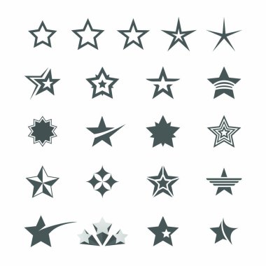 Star Shapes Symbol Icon Illustration. Stars icon clipart