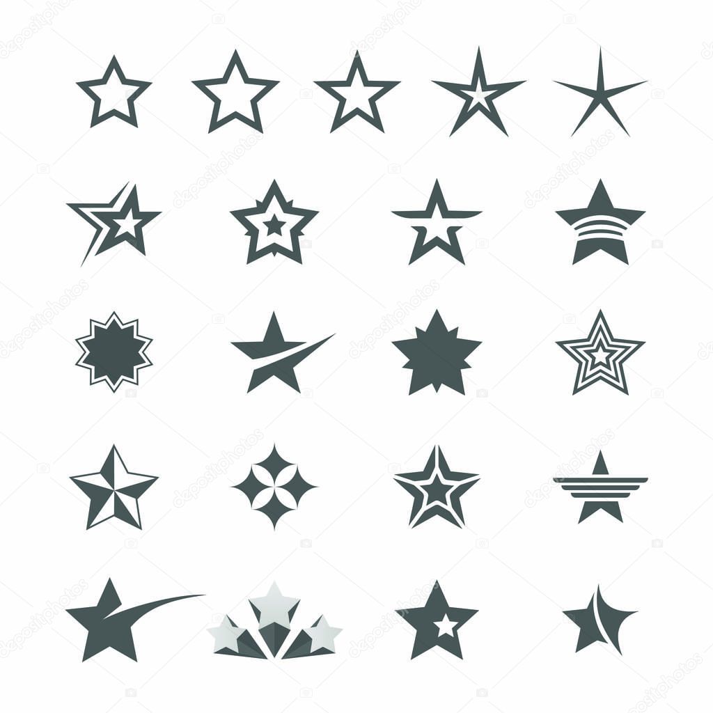 Star Shapes Symbol Icon Illustration. Stars icon