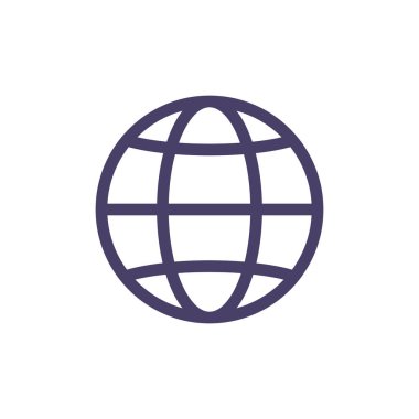 web sitesi simgesi. Beyaz arka planda yalıtılmış popüler düz tarzda web Simgesi'ne gidin. Internet simgesi.