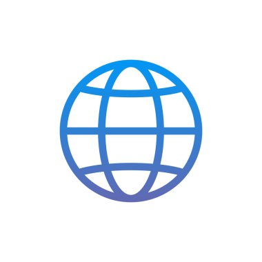 web sitesi simgesi. Beyaz arka planda yalıtılmış popüler düz tarzda web Simgesi'ne gidin. Internet simgesi.