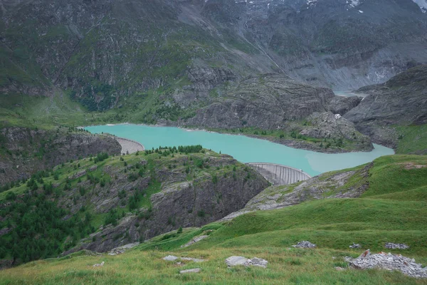 Turquoise Glacier Water Reservoir Grossglockner Kaiser Franz Josefs Hhe Carinthia — стокове фото