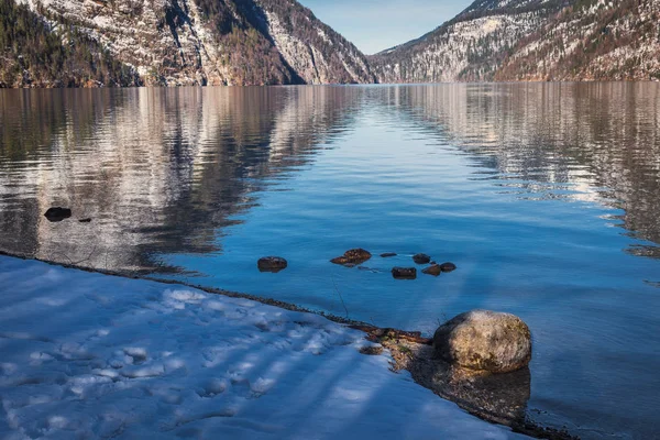 Bella Vista Sul Lago Montagna Konigssee Bavaria Germania — Foto Stock