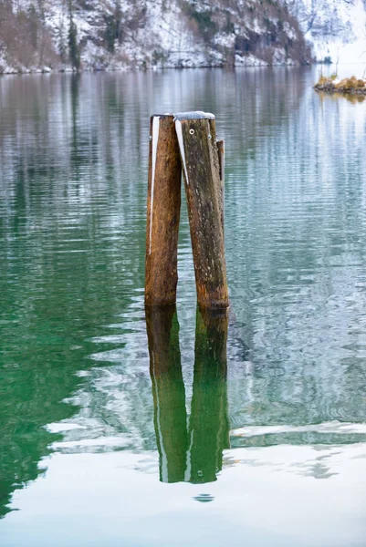 Hermosas vistas del lago de montaña Konigssee.Bavaria.Germany — Foto de Stock