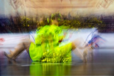 Dansta soyut hareket. Çocuk topluluğu. Moskova. Rusya