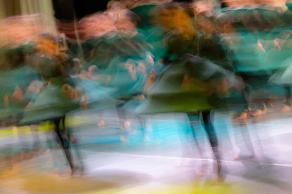 Abstract movement in the dance. Children ensemble. Moscow. Russi — Stock Photo, Image