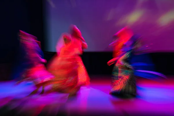 Mouvement Abstrait Dans Danse Ensemble Enfants Moscou Russie — Photo