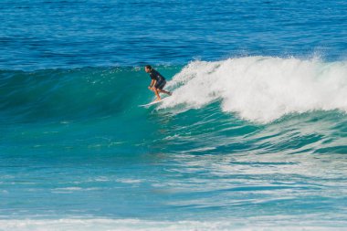 La Santa bodyboarding ve sörf için iyi bir yerdir. Lanzarote. Kanarya Adaları. İspanya