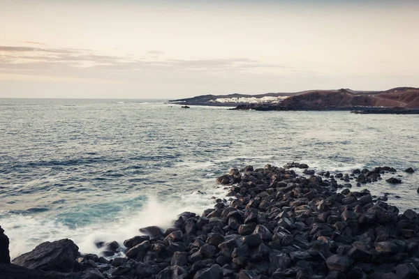 Ilha Lanzarote Diamante Entre Outras Ilhas Canárias — Fotografia de Stock