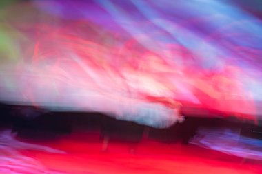 Dans güzel hareketleri, uzun pozlama vurdu. Moskova. Rusya