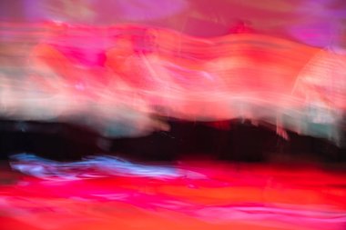 Dans güzel hareketleri, uzun pozlama vurdu. Moskova. Rusya