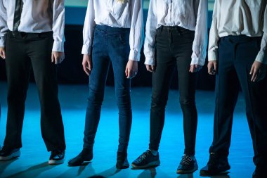 Dans güzel hareketleri, uzun pozlama vurdu. Moskova. Rusya