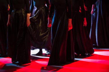 Dans güzel hareketleri, uzun pozlama vurdu. Moskova. Rusya