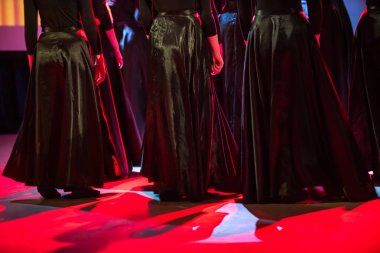 Dans güzel hareketleri, uzun pozlama vurdu. Moskova. Rusya