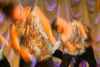 Dans güzel hareketleri, uzun pozlama vurdu. Moskova. Rusya