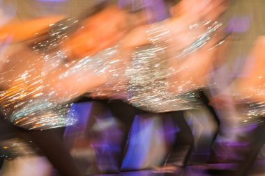 Dans güzel hareketleri, uzun pozlama vurdu. Moskova. Rusya