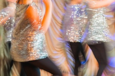 Dans güzel hareketleri, uzun pozlama vurdu. Moskova. Rusya