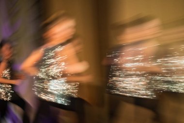 Dans güzel hareketleri, uzun pozlama vurdu. Moskova. Rusya