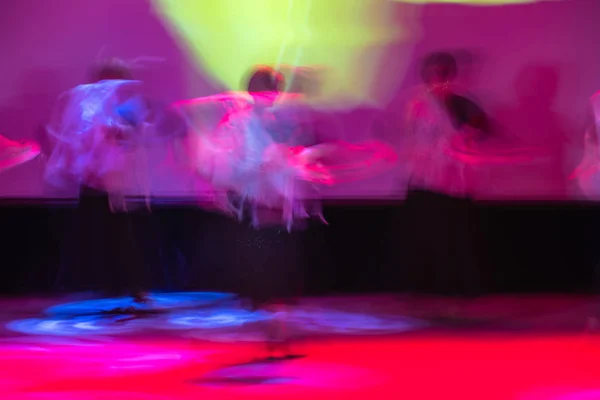 Hermosos Movimientos Danza Disparados Larga Exposición Moscú Rusia — Foto de Stock