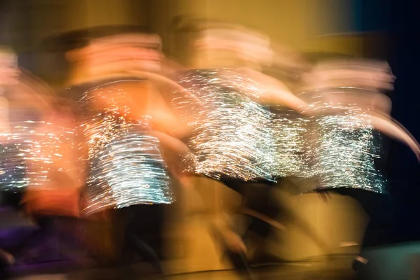 Beaux Mouvements Danse Tournés Sur Une Longue Exposition Moscou Russie — Photo