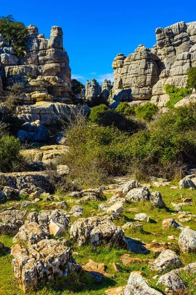 El Torcal de Antequera to rezerwat przyrody położony na południu — Zdjęcie stockowe