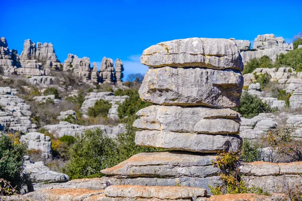 El Torcal de Antequera to rezerwat przyrody położony na południu — Zdjęcie stockowe