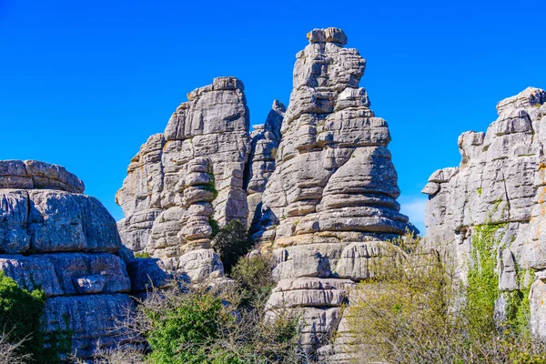 El Torcal de Antequera es una reserva natural ubicada al sur — Foto de Stock