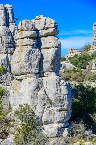 El Torcal de Antequera es una reserva natural ubicada al sur — Foto de Stock