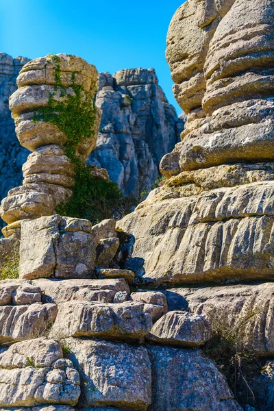 El Torcal de Antequera es una reserva natural ubicada al sur — Foto de Stock