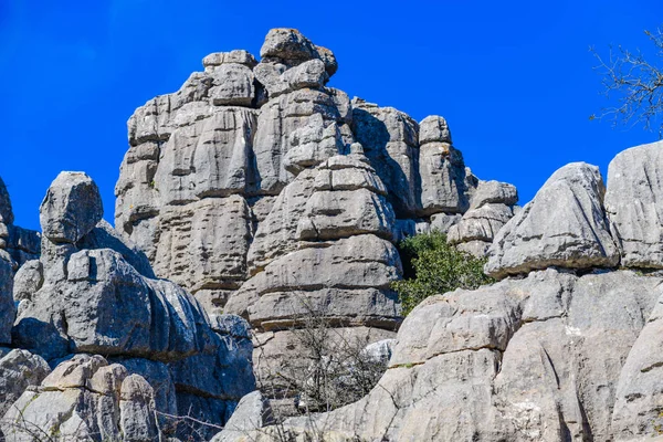 El Torcal de Antequera es una reserva natural ubicada al sur — Foto de Stock