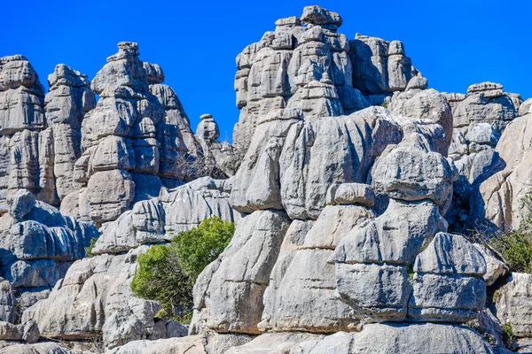 El Torcal de Antequera es una reserva natural ubicada al sur — Foto de Stock