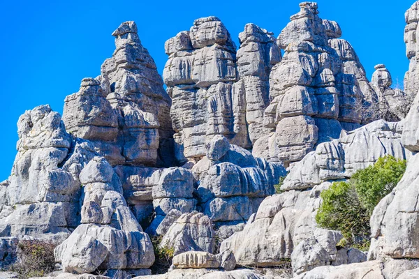 El Torcal de Antequera es una reserva natural ubicada al sur — Foto de Stock