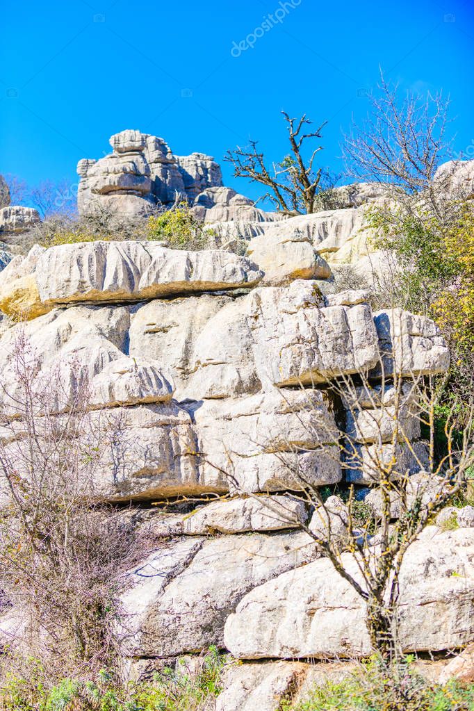 El Torcal de Antequera is a nature reserve located to the south 