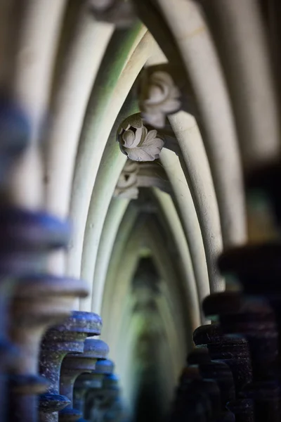 L'abbazia medievale di Mont Saint-Michel. Dettagli dei templi — Foto Stock