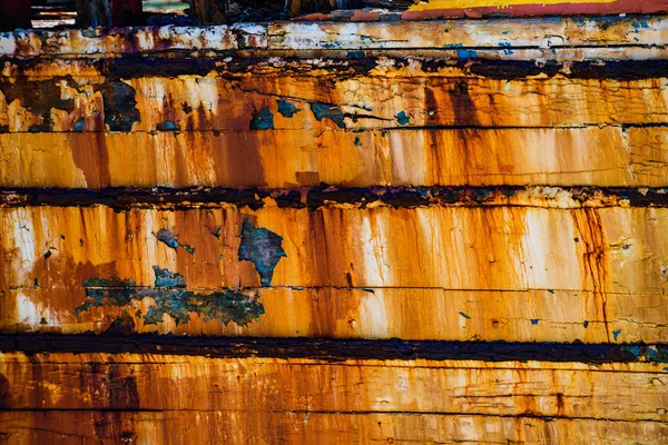 Fragmento de un viejo barco abandonado. Camaret-sur-Mer.Bretaña. Frey — Foto de Stock