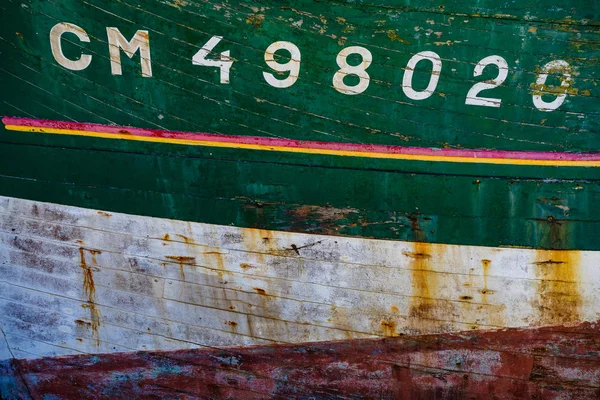 Θραύσμα ενός παλιού εγκαταλελειμμένου πλοίου. Καμίλα-Σιρ-Μερ. Μπρίτνι. FRA — Φωτογραφία Αρχείου
