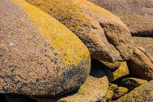 Paisagem incrível na ilha Renote em Tregastel. Bretanha. — Fotografia de Stock