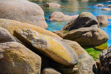 Tregastel ada Renote inanılmaz manzara. Brittany