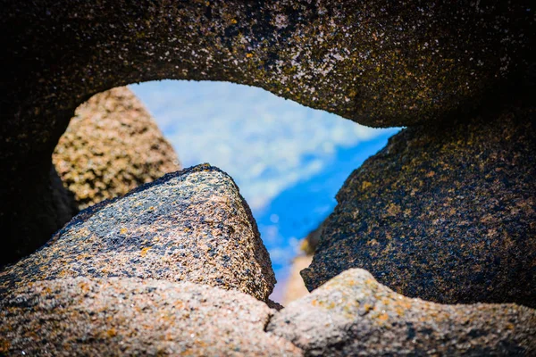 A Tregastel-i Renote szigeten hihetetlen tájkép. Bretagne — Stock Fotó