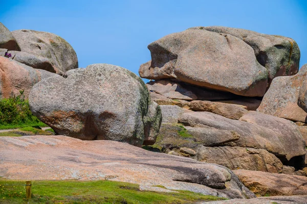 Ongelooflijke Landschap Het Eiland Renote Tregastel Bretagne Frankrijk — Stockfoto