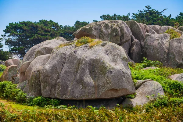 Невероятный Пейзаж Острове Реноте Трехеле Бриттани Франция — стоковое фото