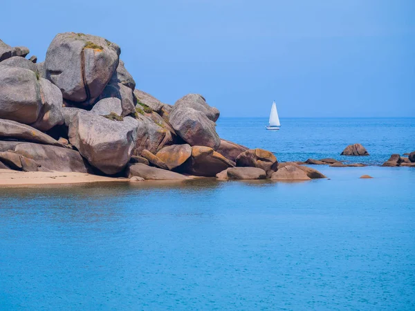 Paysage Incroyable Sur Île Renote Dans Tregastel Brittany France — Photo