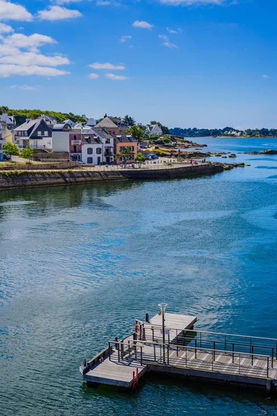 Konkarno kasabasının çizimleri. Brittany. Fransa