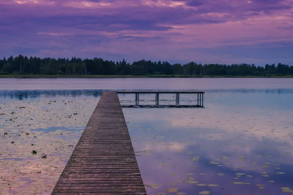 Uma Noite Muito Bonita Lago Reservado — Fotografia de Stock